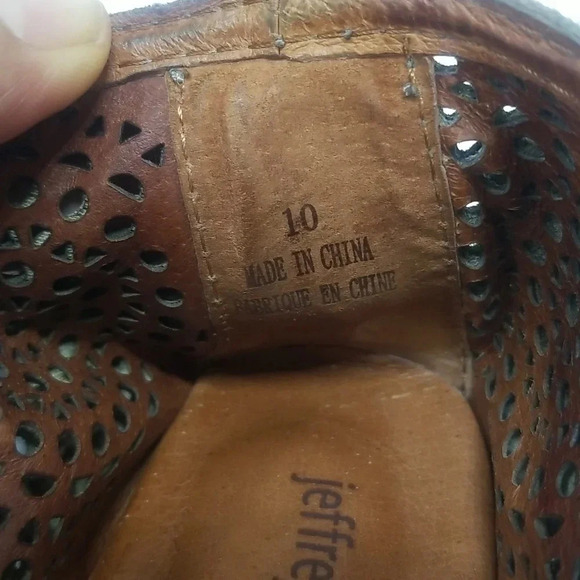 Jeffrey Campbell Cut out Suede Block Heel Slip on Bootie Boots Women's 10 - Picture 10 of 12